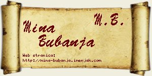 Mina Bubanja vizit kartica
